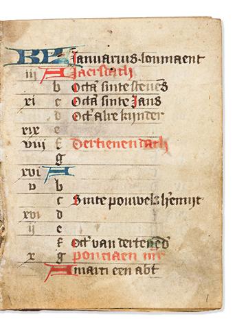 Flemish Book of Hours, Use of Utrecht. Manuscript on Parchment.